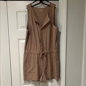 Brown Sleeveless Romper